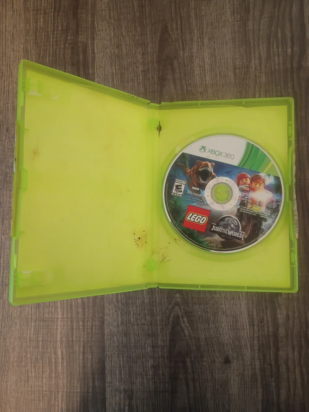 Lego Jurassic World Video Game Case with Blue and Green Artwork